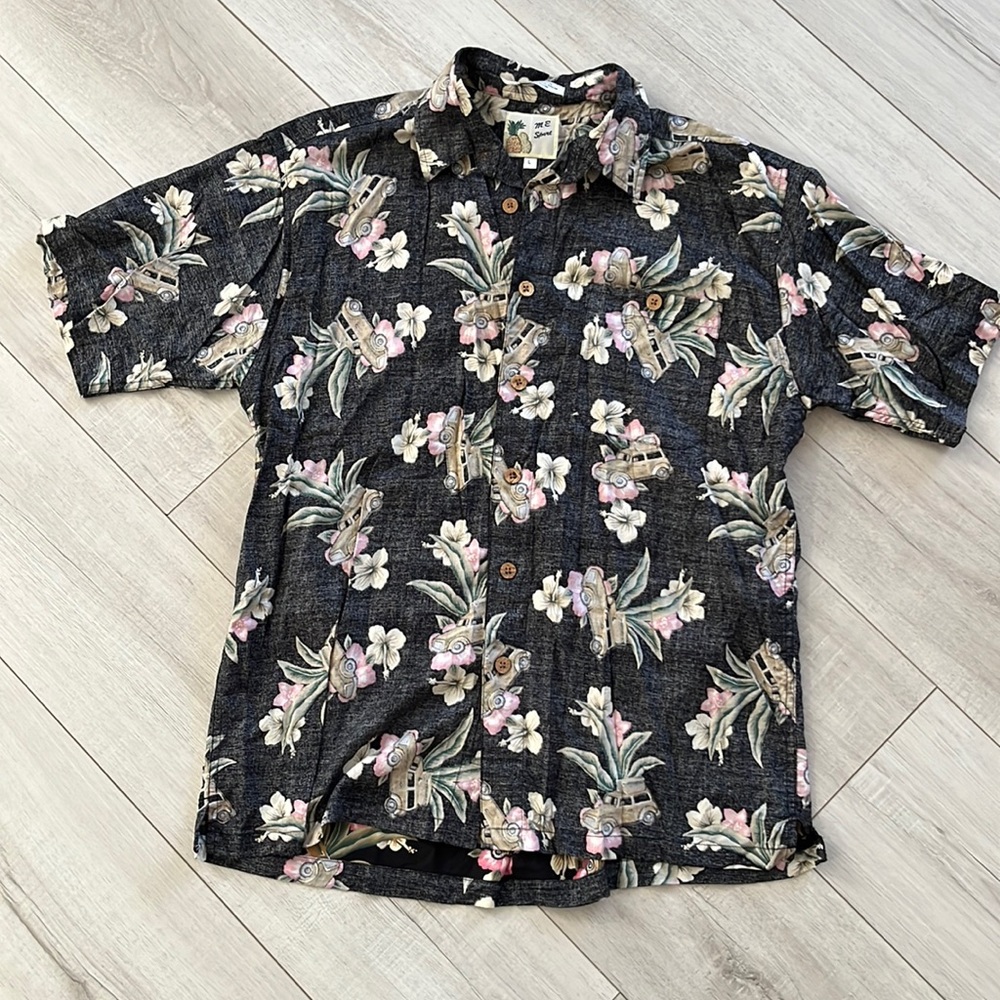 Vintage Hawaiian button down t shirt size large